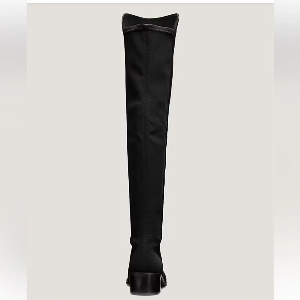 Stuart Weitzman Black Suede Over the Knee Boots